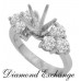 1.80 CT Round Cut Diamond Semi Mount Engagement Ring 14 K